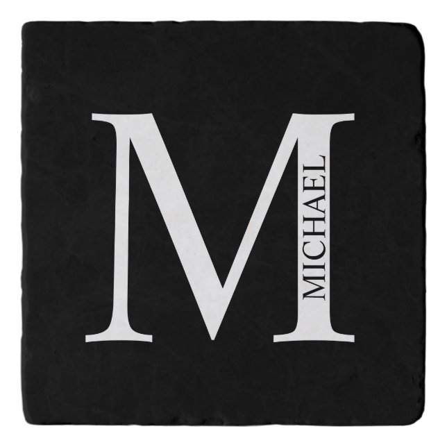 Personalized Monogram and Name Trivet (Front)