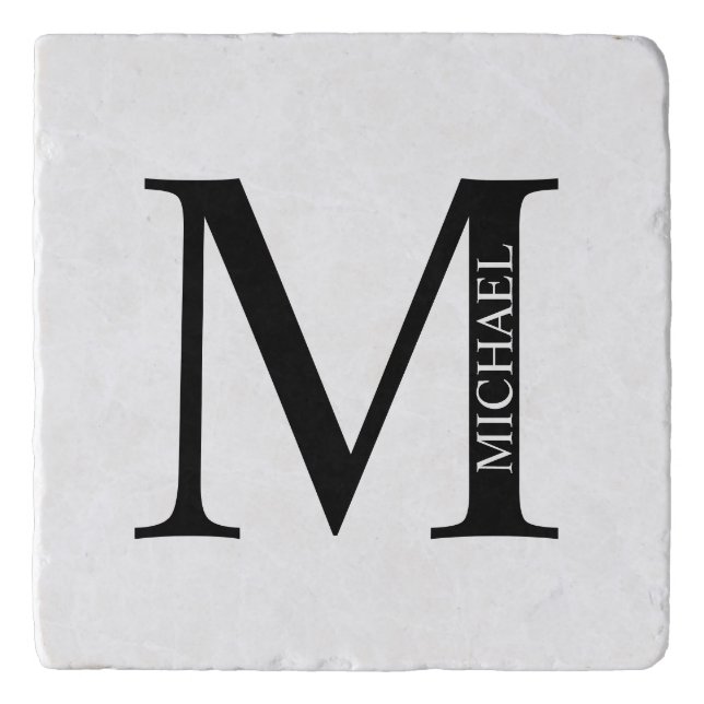 Personalized Monogram and Name Trivet (Front)