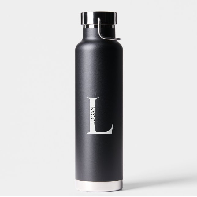 Personalized Monogram and Name Water Bottle (Left)