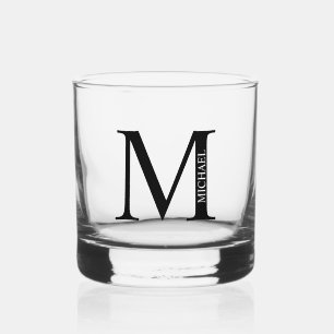 Personalized Monogram and Name Whiskey Glass