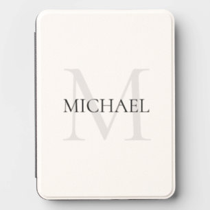 Personalized Monogram and Name White Kindle Cover