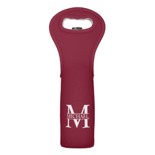 Personalized Monogram and Name Wine Bag