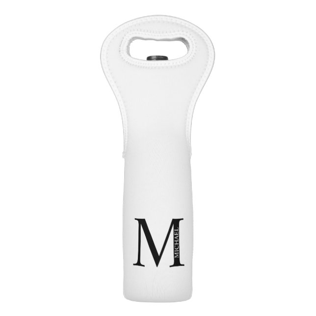 Personalized Monogram and Name Wine Bag (Front)