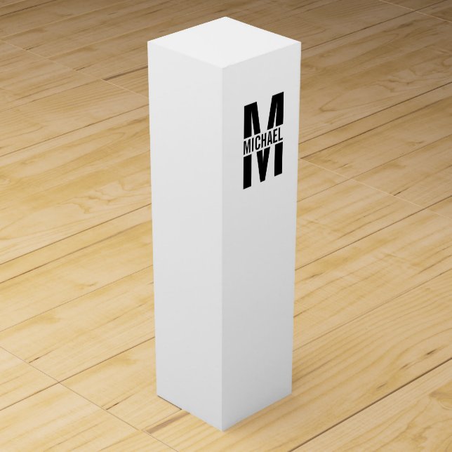 Personalized Monogram and Name Wine Box (Front)