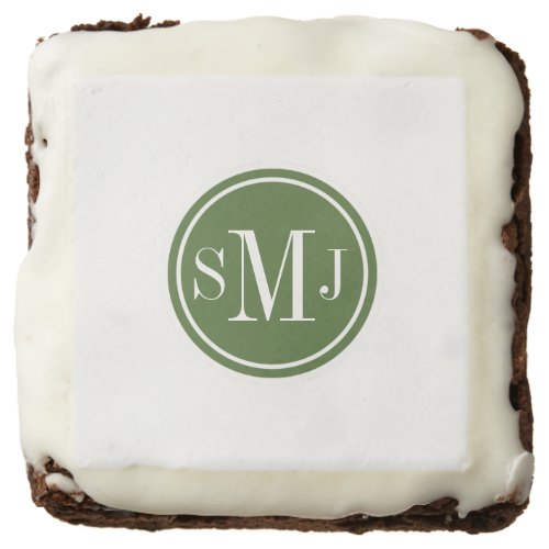 Personalized Monogram and Treetop Frame Brownie