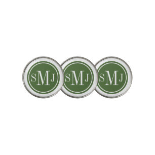 Personalized Monogram and Treetop Frame  Golf Ball Marker