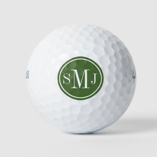 Personalized Monogram and Treetop Frame Golf Balls