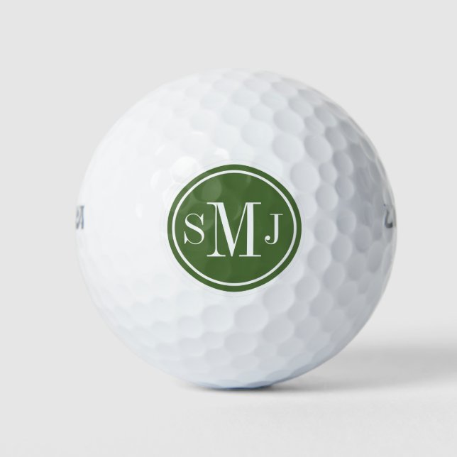Personalized Monogram and Treetop Frame Golf Balls (Front)