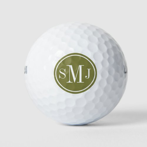 Personalized Monogram and Woodbine Frame Golf Balls