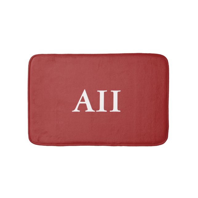 Personalized Monogram Auburn Bathroom Mat (Front)