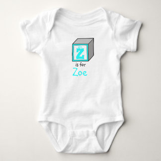 Personalized Monogram Baby Alphabet Block Bodysuit