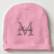 Personalized Monogram Baby Beanie Hat For Infants at Zazzle