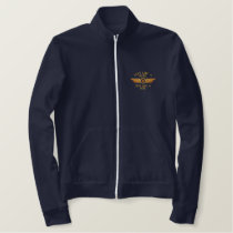 Personalized Monogram Badge Pilot Wings Embroidered Jacket Personalized Monogram Badge Pilot Wings Embroidered Jacket