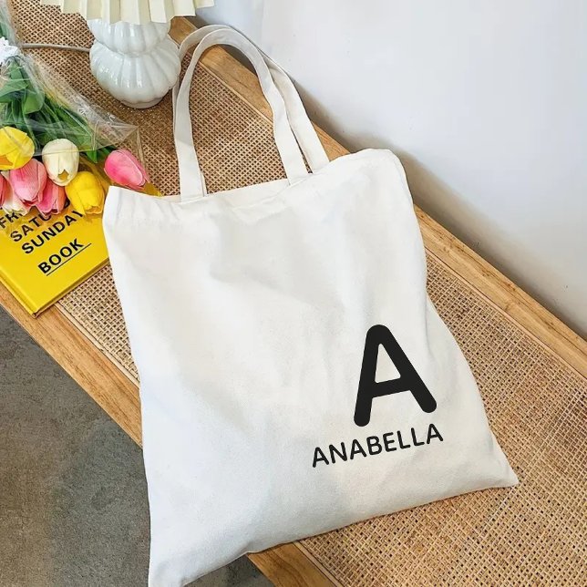 Personalized Monogram Bag – Gift for Mom & Grandma (bridesmaid tote, bridesmaid proposal gift, bridal shower tote, wedding gift, baby shower gift)