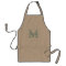 Personalized monogram baking apron for women