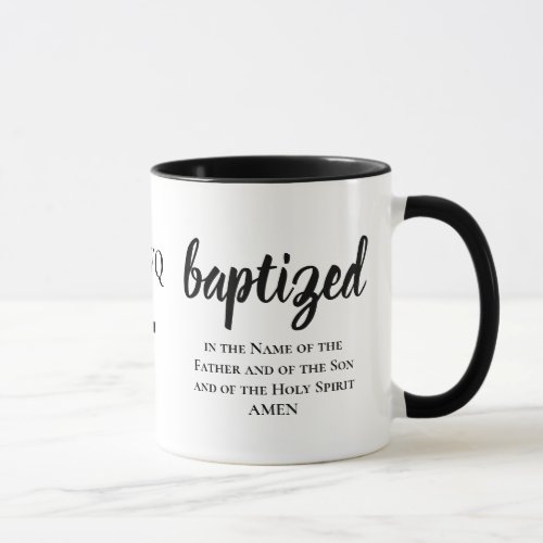 Personalized Monogram BAPTISM Mug