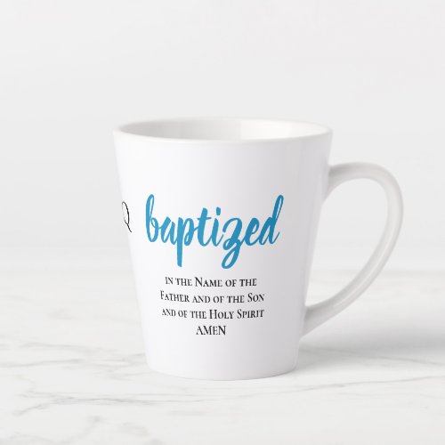 Personalized Monogram BAPTIZED Latte Mug