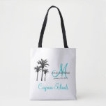 Personalized Monogram Beach Wedding Guest Tote Bag at Zazzle