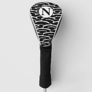 Personalized Monogram Black and White Stripes