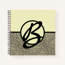 Personalized Monogram Black Cream Leopard