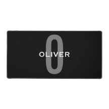 Personalized Monogram Black Grey White Name