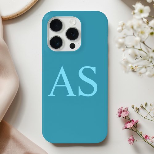 Personalized Monogram Blue Initial Phone Case