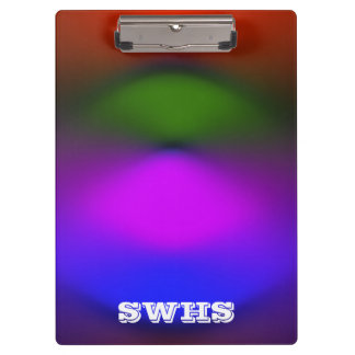 Personalized Monogram Blue, Purple, Green & Orange Clipboard