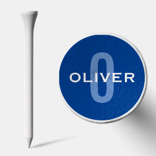 Personalized Monogram Blue White Name Golf Tees