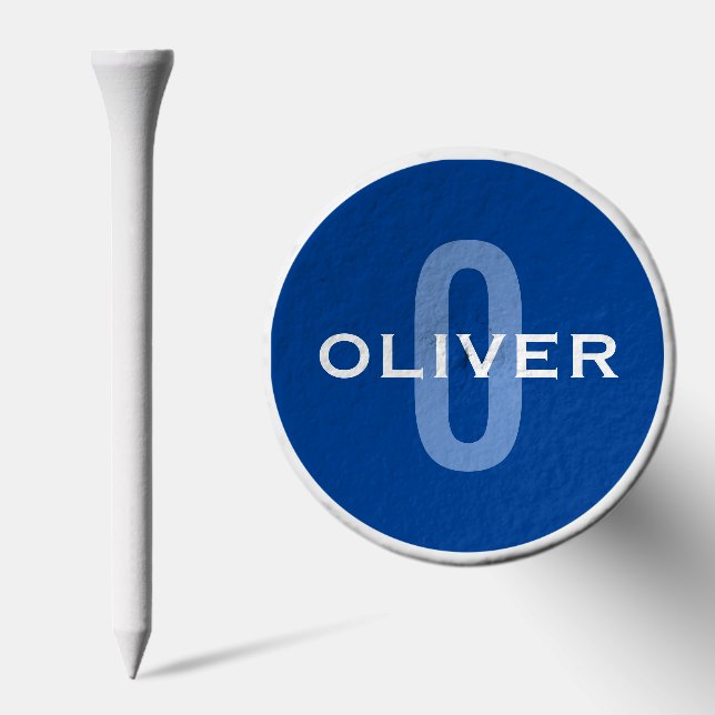Personalized Monogram Blue White Name Golf Tees (Combo)