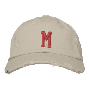 Personalized Monogram Bold Initial Embroidered Baseball Cap