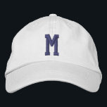 Personalized Monogram Bold Initial Embroidered Baseball Cap<br><div class="desc">Personalized Monogram Bold Initial embroidered cap/hats from Ricaso - Easy change the monogram to your own - Monogrammed accessories.</div>