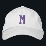 Personalized Monogram Bold Initial Embroidered Baseball Cap<br><div class="desc">Personalized Monogram Bold Initial embroidered cap/hats from Ricaso - Easy change the monogram to your own - Monogrammed accessories.</div>
