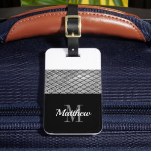 Personalized Monogram Boys Mens Luggage Tag