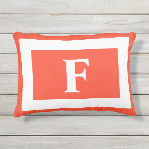 Personalized Orange Monogram Pillowcase