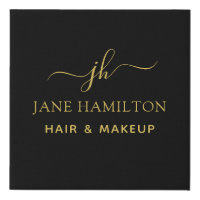 Personalized Monogram Business Faux Canvas Print