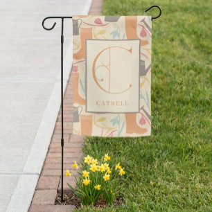 Personalized Monogram C Garden Flag