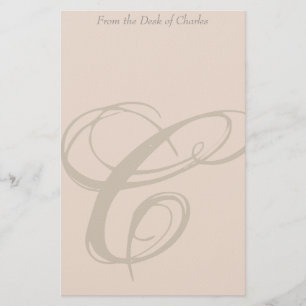 Personalized Monogram C Stationery