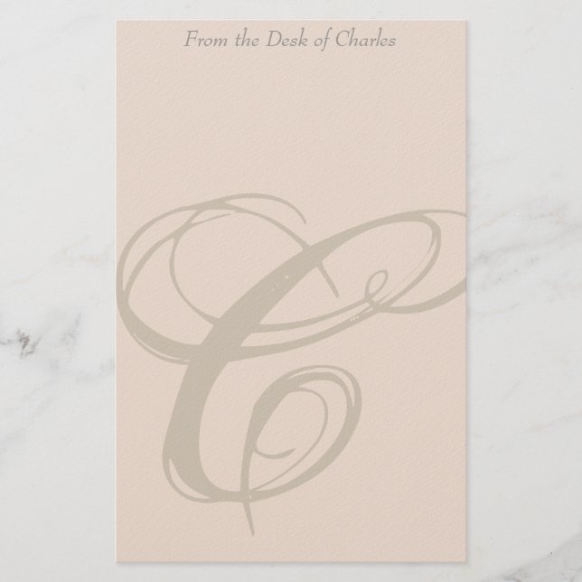 Personalized Monogram C Stationery (Front)