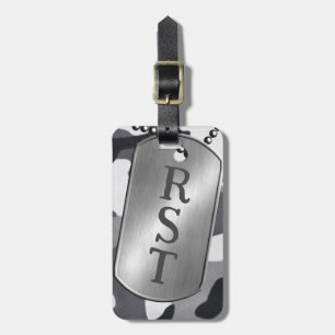 Personalized Monogram Camouflage Military Dog Tags