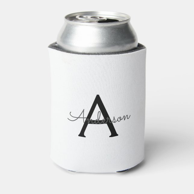 personalized Monogram  Can Cooler (Can Back)