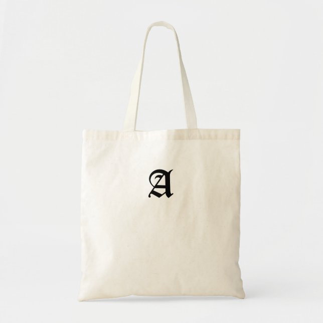 Personalized Monogram Canvas Beach Tote Bag Initia (Front)