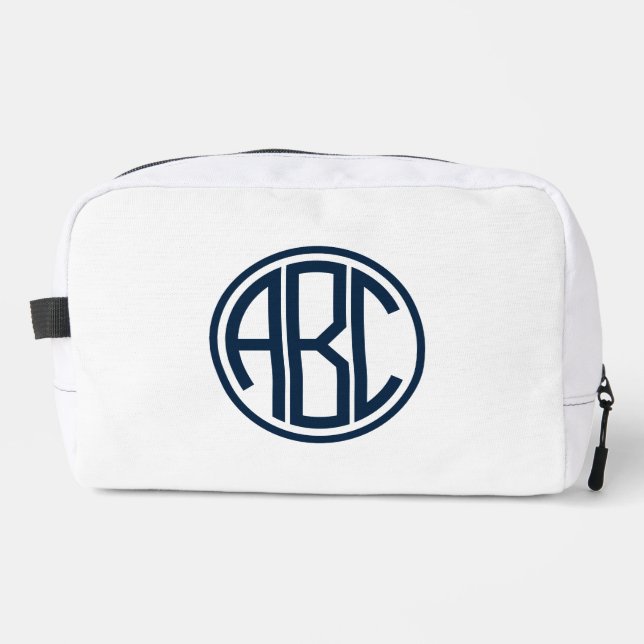 Personalized Monogram Canvas Zipper Pouch (Front)