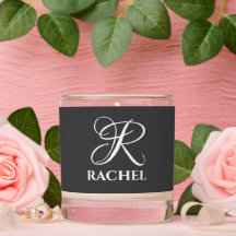 Personalized Monogram Charcoal Gray