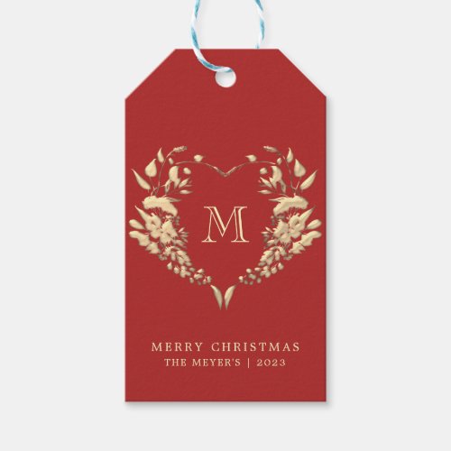 Personalized Monogram Christmas Gift Tags