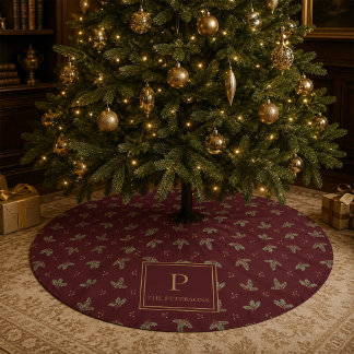 Personalized Monogram Christmas Tree Skirt