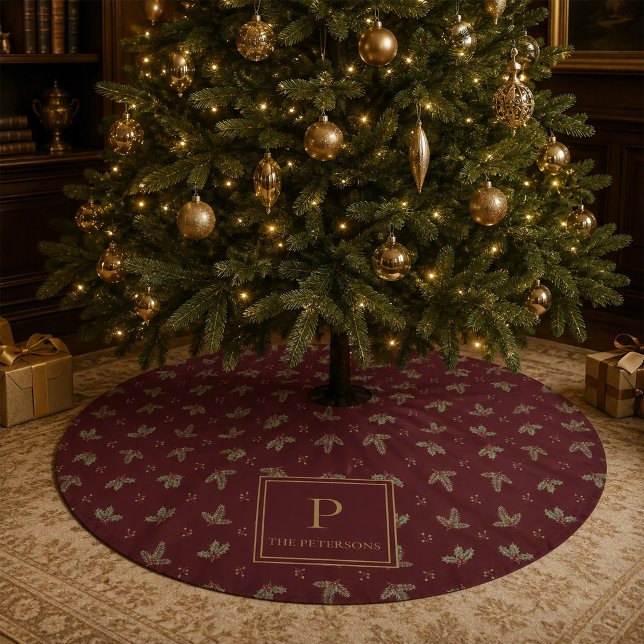 Personalized Monogram Christmas Tree Skirt (Personalized Monogram Christmas Tree Skirt)