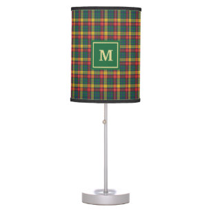 Personalized Monogram Clan Buchanan Plaid Tartan Table Lamp