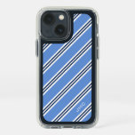 Personalized Monogram Classic Blue Stripes Speck Iphone 13 Mini Case at Zazzle