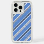 Personalized Monogram Classic Blue Stripes Iphone 15 Pro Max Case at Zazzle