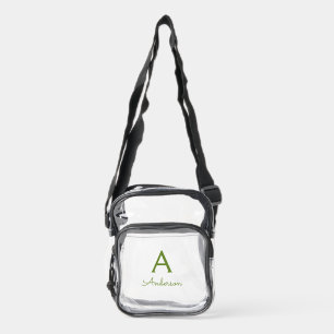 Personalized Monogram Clear Crossbody Bag